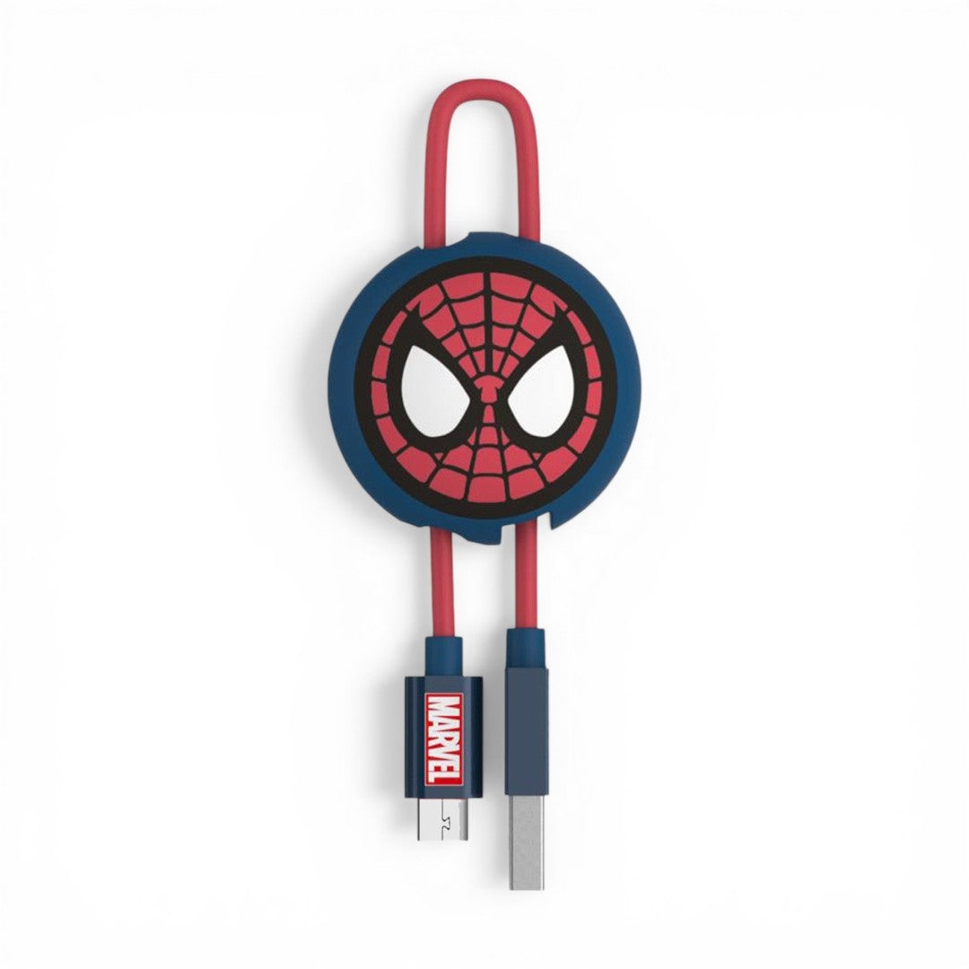 the Amazing Spider Man Micro Usb Cable Keyring Red | Macmerise