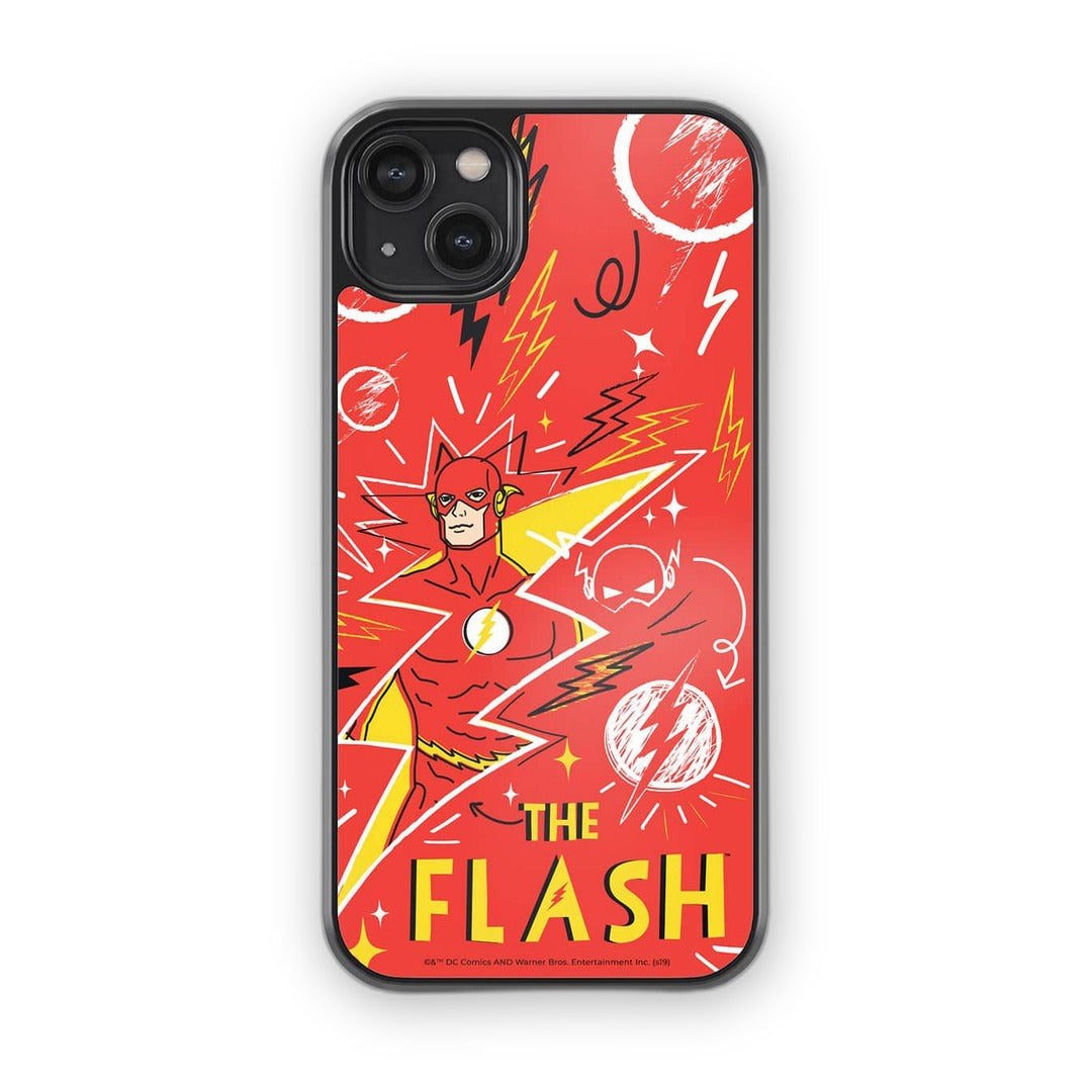 Flash Doodle Glass iPhone Case for iPhone 14 Plus | Macmerise