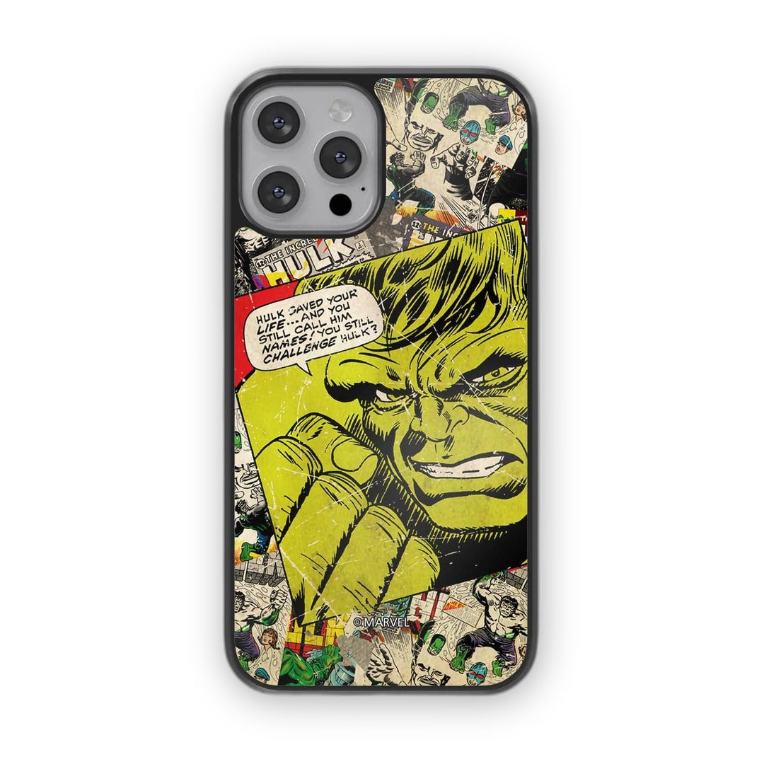 Comic Hulk Glass iPhone Case for iPhone 13 Pro | Macmerise