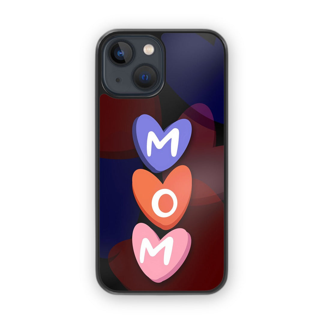 Heart Mom Glass iPhone Case for iPhone 13 Mini | Macmerise