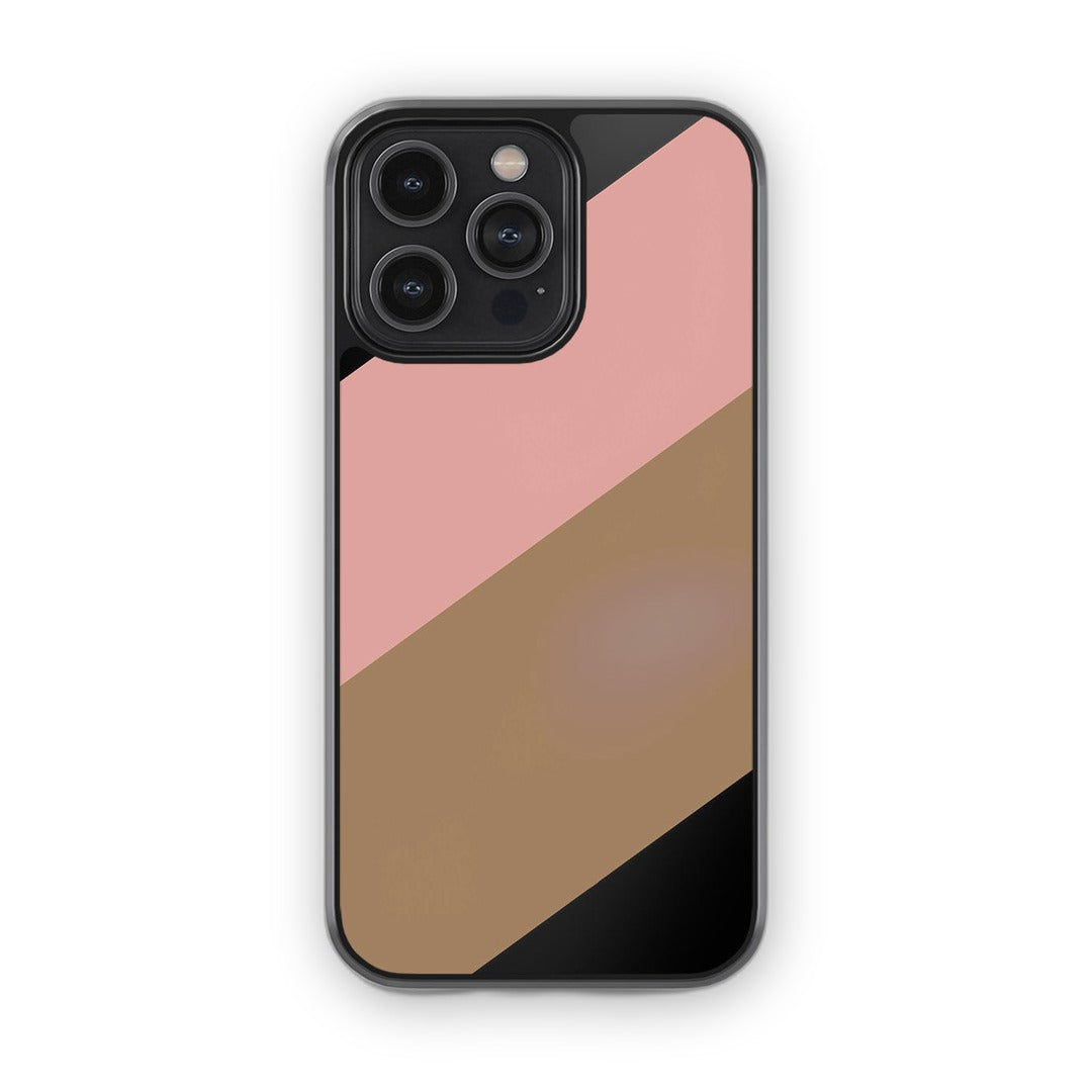 Slanted Brown Pink Glass iPhone Case for iPhone 14 Pro Max | Macmerise