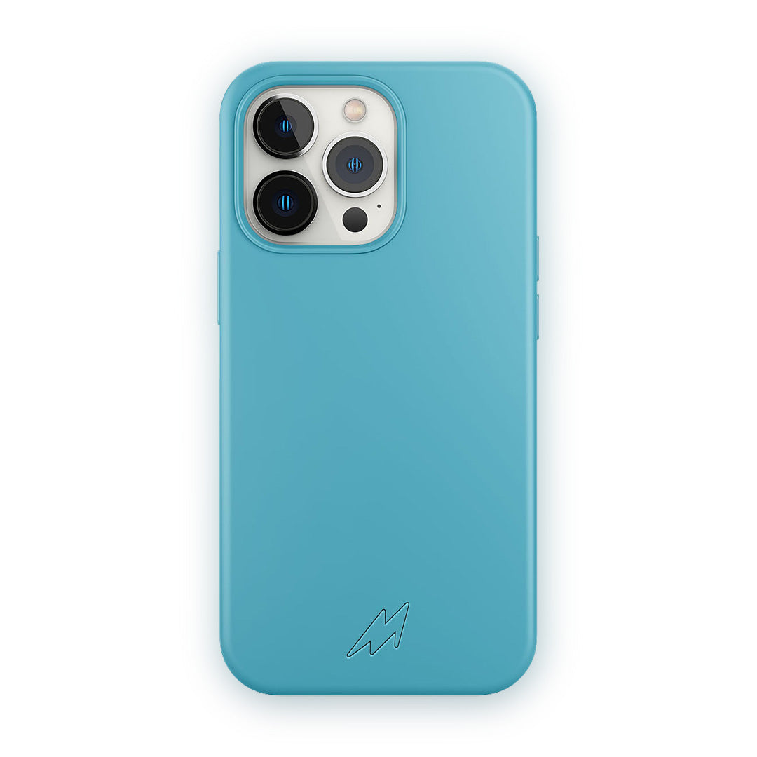 Basics iPhone 13 Pro Silicone Case Sky Blue - front view | Macmerise