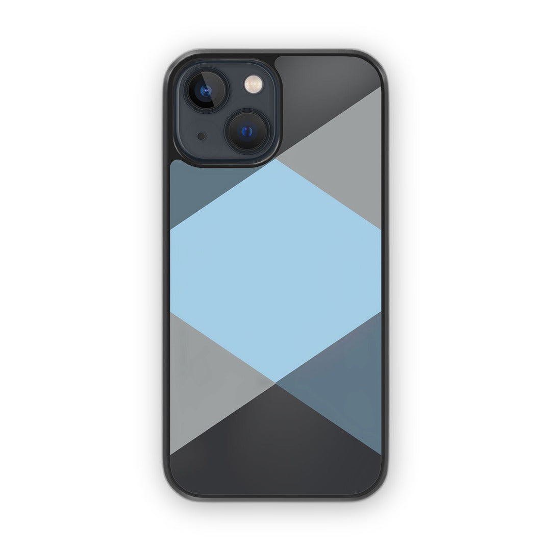 Criss Cross Blue Glass iPhone Case for iPhone 13 Mini | Macmerise