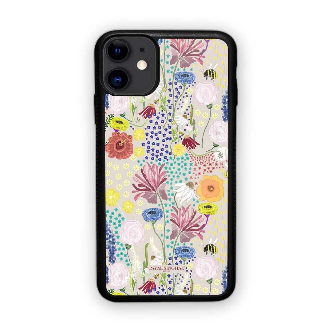 Payal Singhal Bee Garden Stone Glass iPhone Case for iPhone 11 | Macmerise