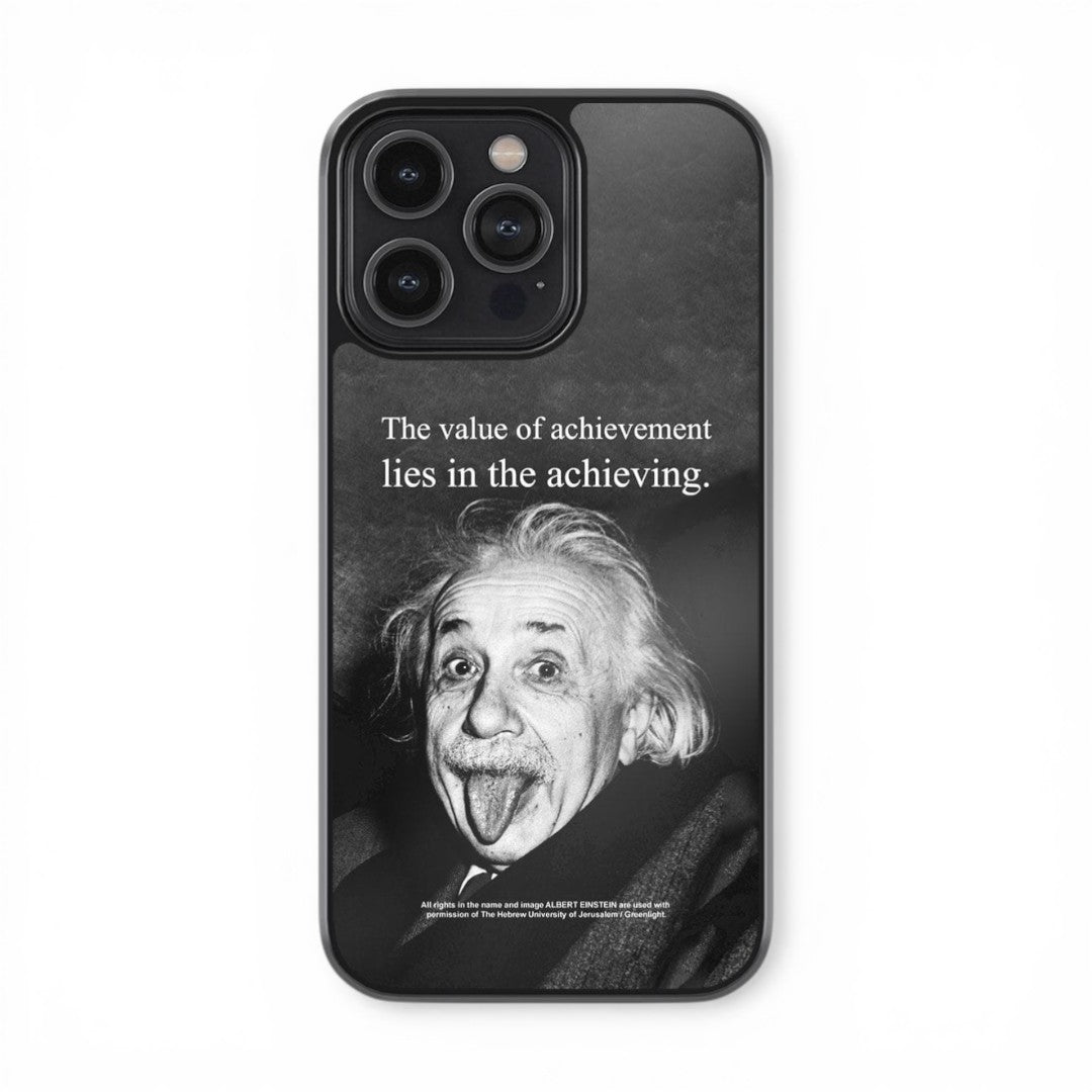 Achieving Albert Einstein Glass iPhone Case for iPhone 14 Pro Max | Macmerise