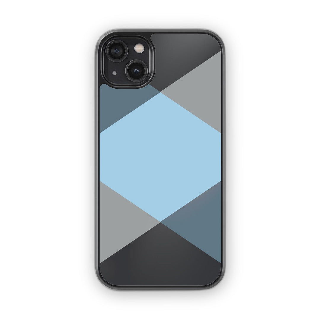 Criss Cross iPhone 14 Plus Cover Blue - front view | Macmerise