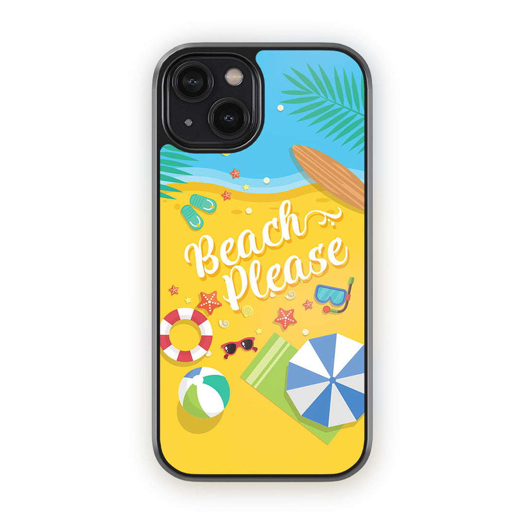 Beach Please Glass iPhone Case for iPhone 14 | Macmerise