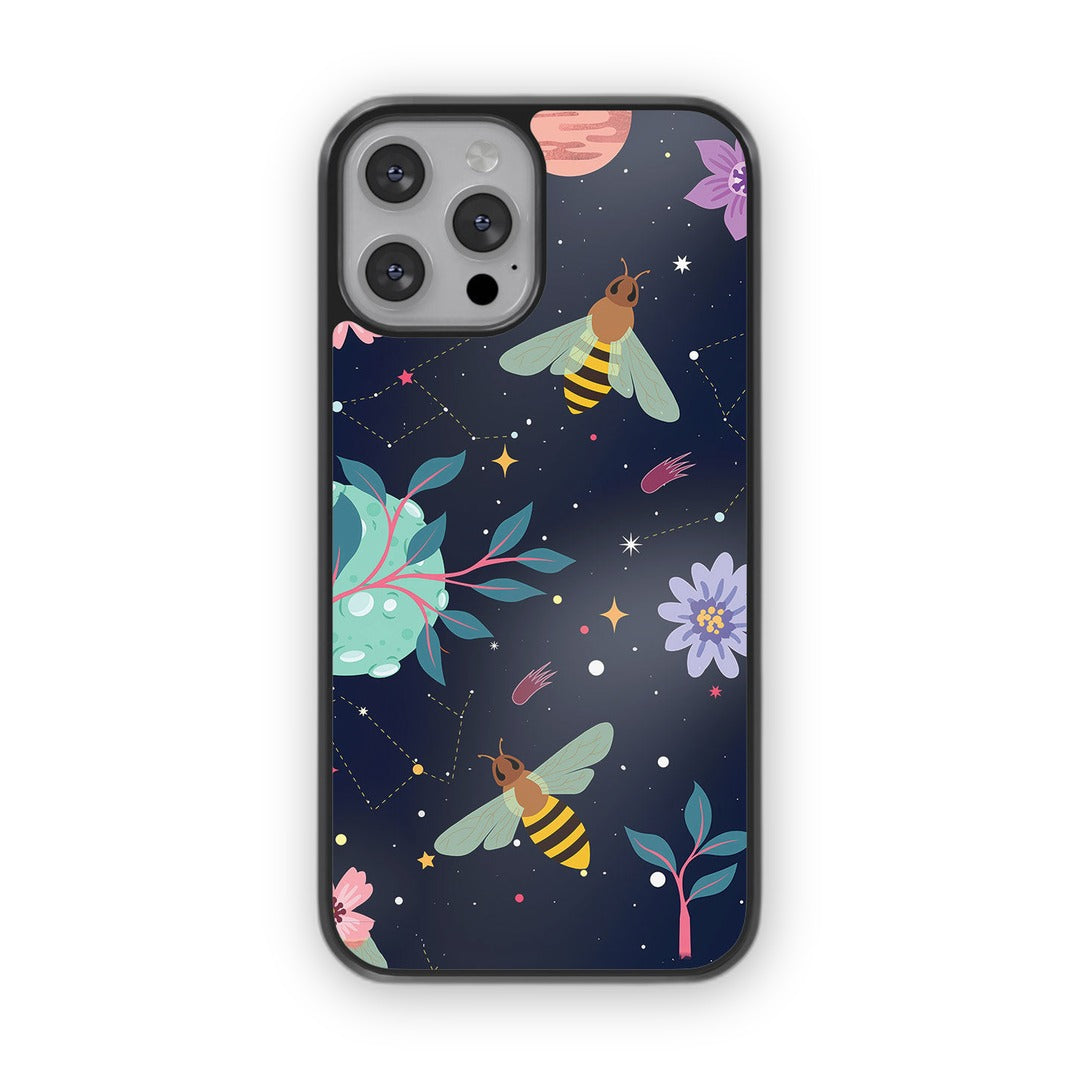 Space Bees Glass iPhone Case for iPhone 12 Pro | Macmerise