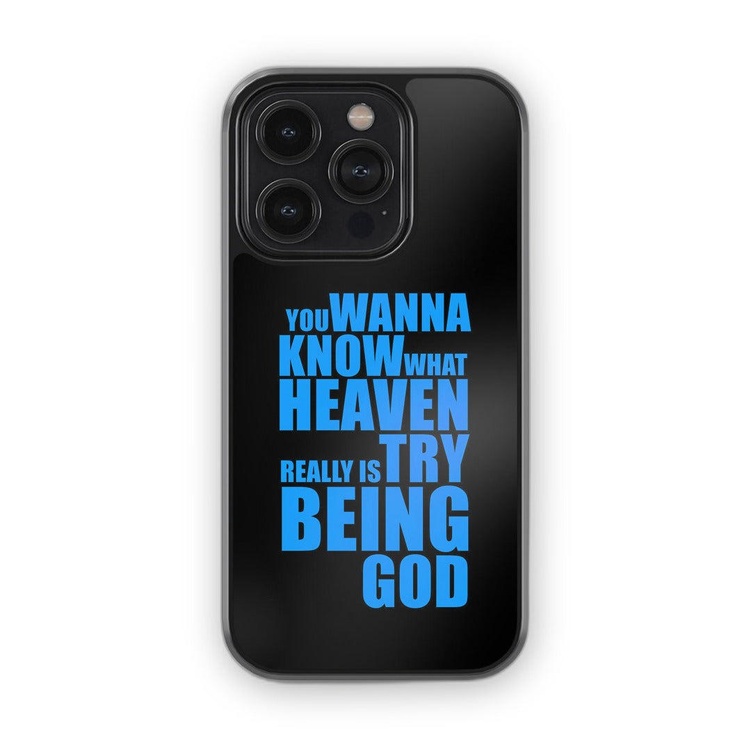 Try Being God Glass iPhone Case for iPhone 14 Pro | Macmerise