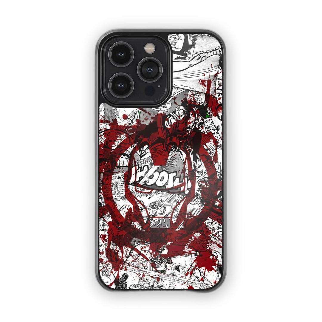 Splash Out Iron Man Glass iPhone Case for iPhone 14 Pro Max | Macmerise