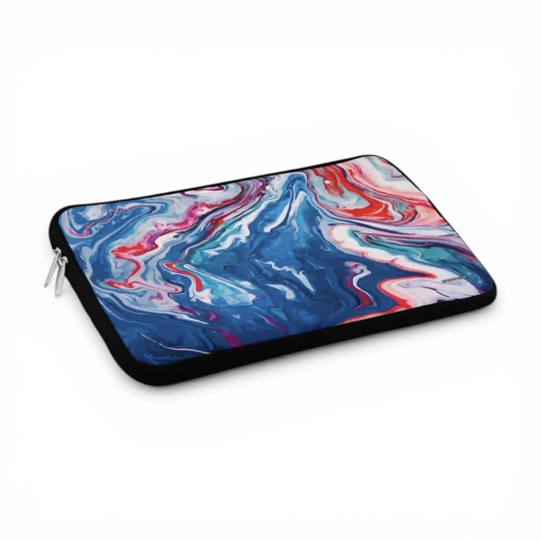 Liquid Funk Laptop Sleeve Blue - side view | Macmerise