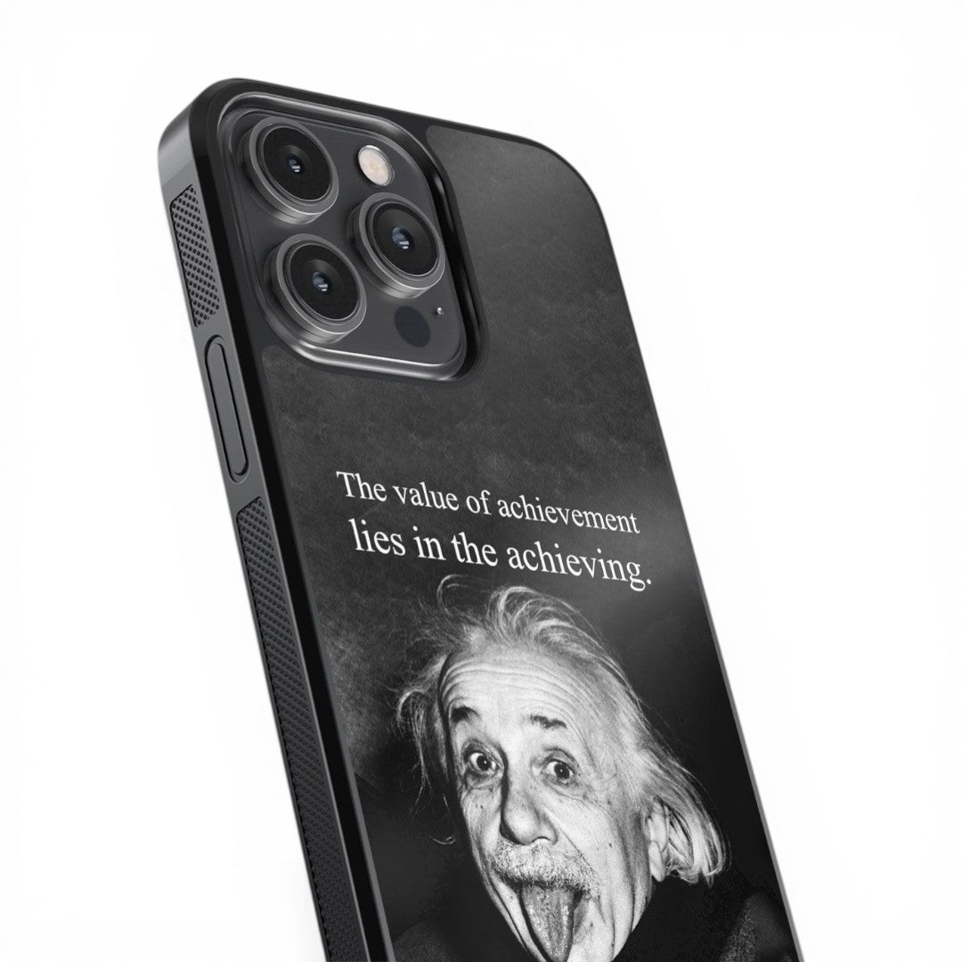 Achieving Albert Einstein Glass iPhone Case for iPhone 14 Pro Max | Macmerise