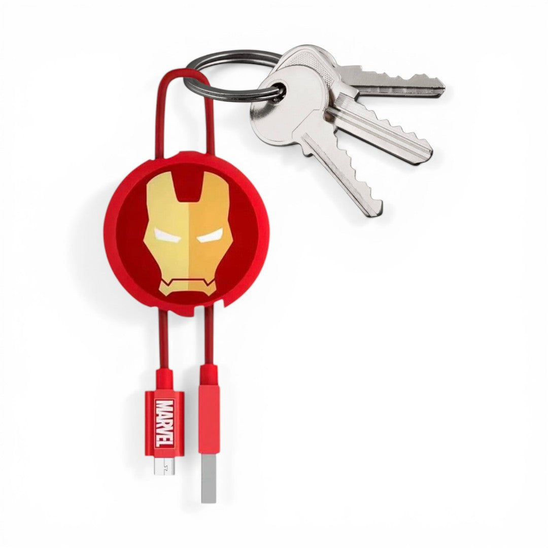 Iron Man Arc Reactor Micro Usb Cable Keyring Red | Macmerise
