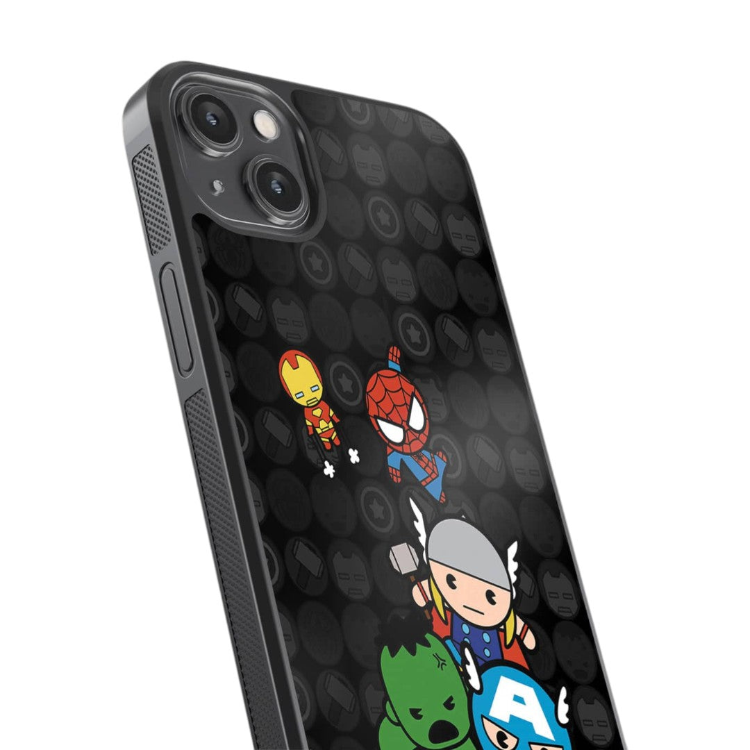 Kawaii Marvel Comics Glass iPhone Case for iPhone 14 Plus | Macmerise