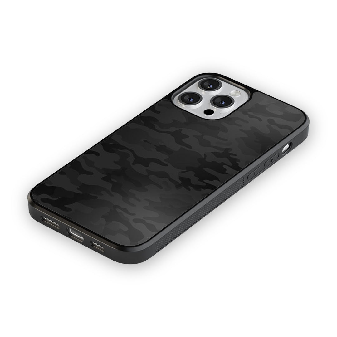 Camo Army Black Glass iPhone Case for iPhone 13 Pro | Macmerise