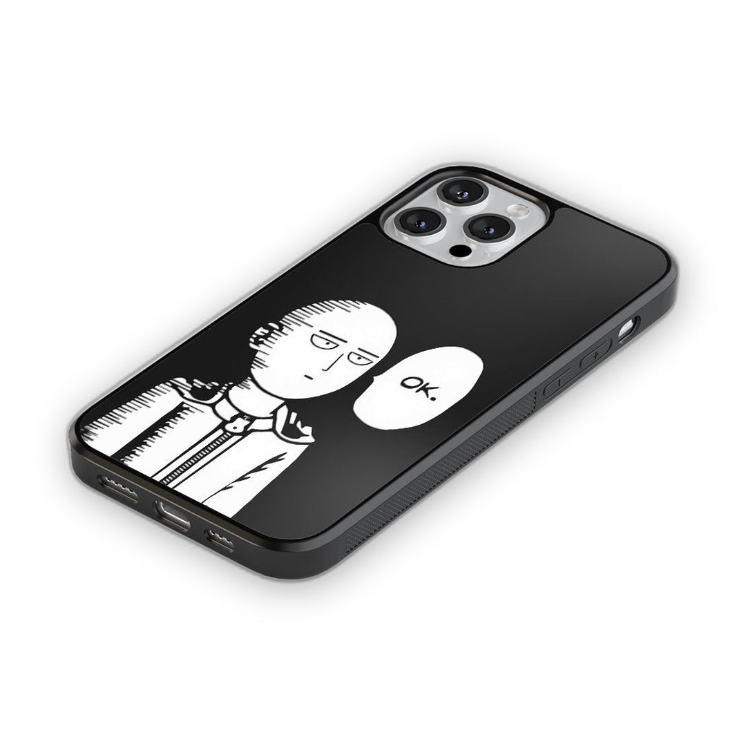 Saitama Not Impressed Glass iPhone Case for iPhone 12 Pro | Macmerise
