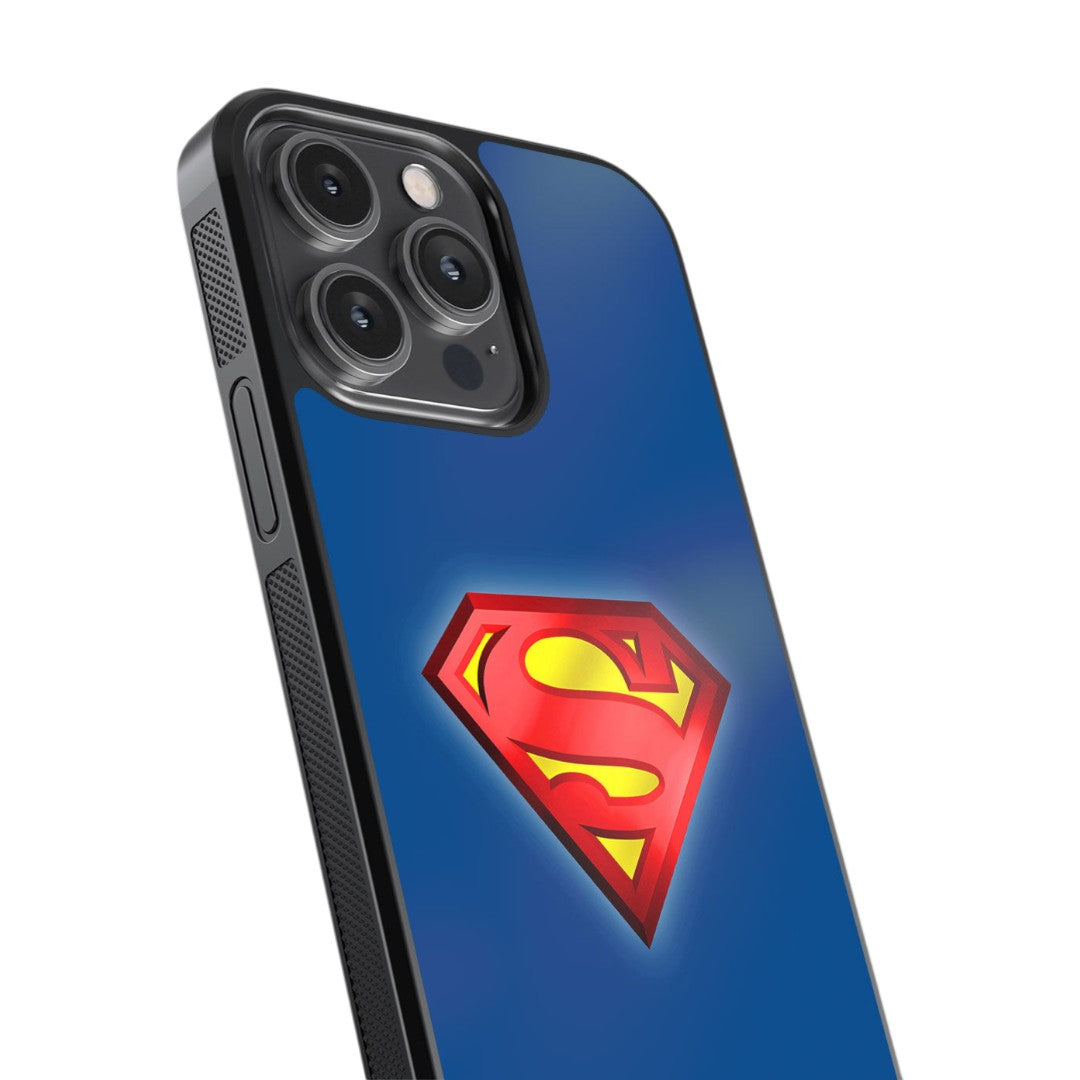 Logo Superman Glass iPhone Case for iPhone 14 Pro Max | Macmerise