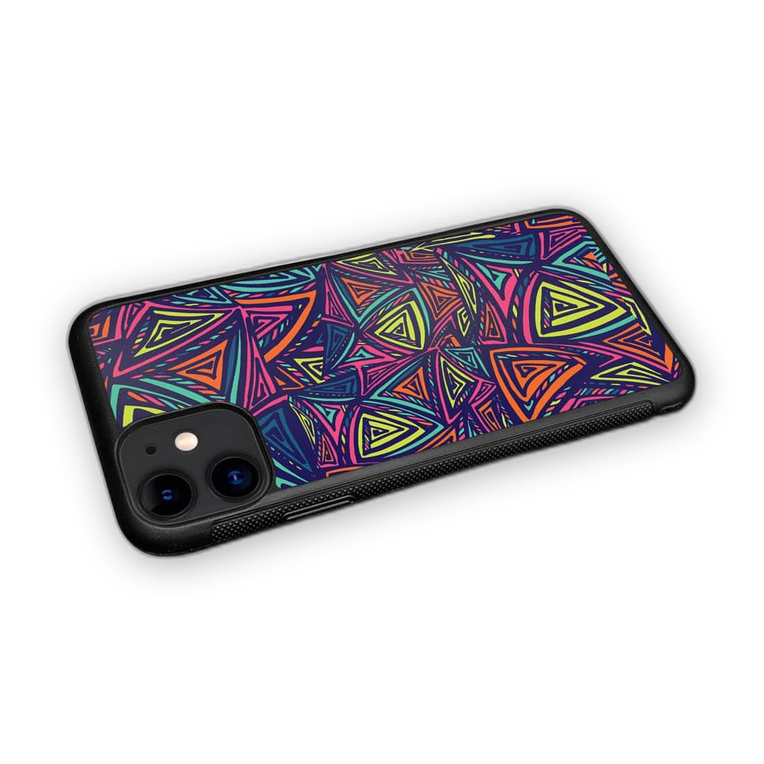 Neon Angles Glass iPhone Case for iPhone 11 | Macmerise