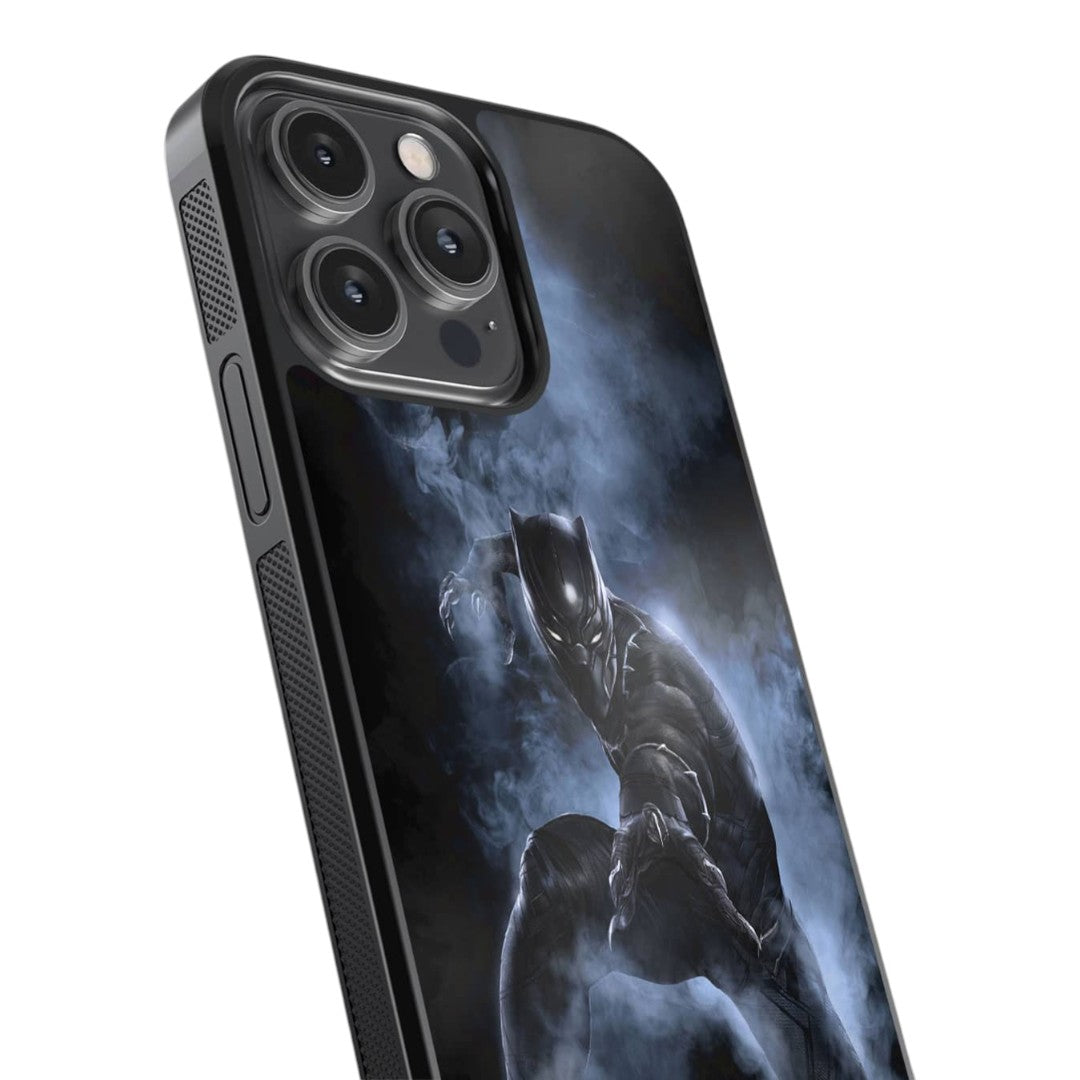 Black Panther Attack Glass iPhone Case for iPhone 14 Pro Max | Macmerise