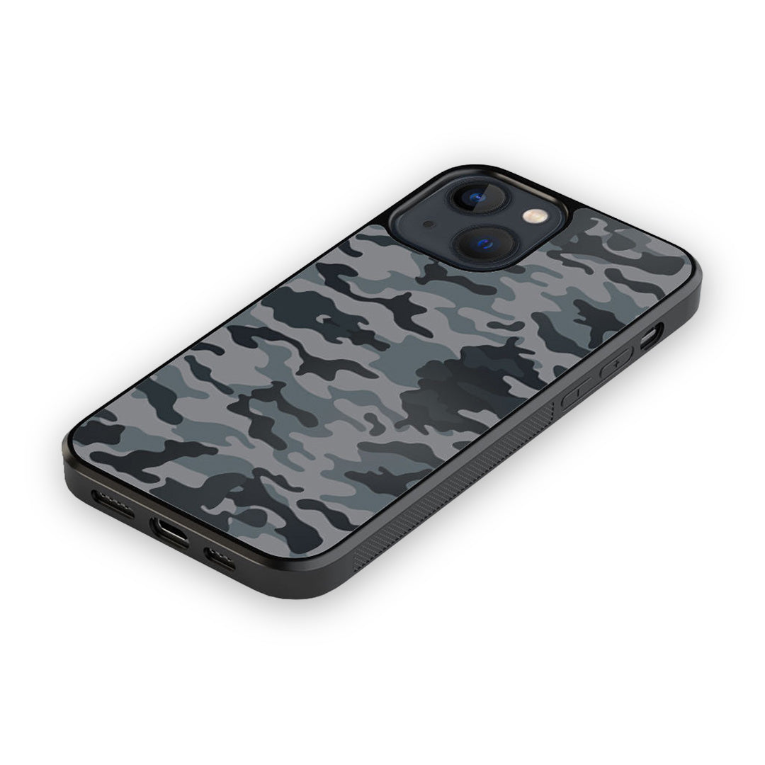 Camo iPhone 13 Mini Cover Gun Metal - side view | Macmerise