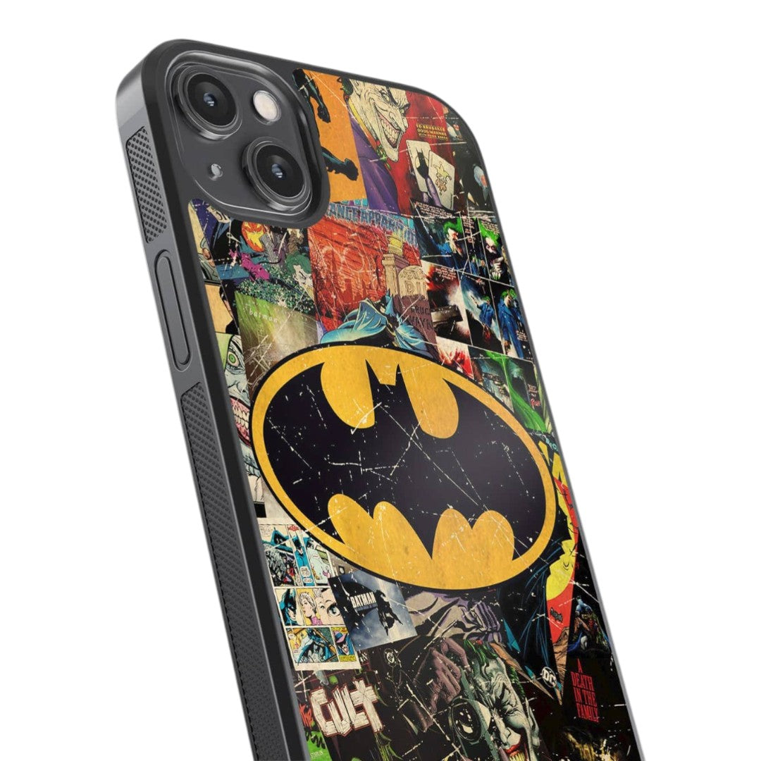 Comic Bat Glass iPhone Case for iPhone 14 Plus | Macmerise