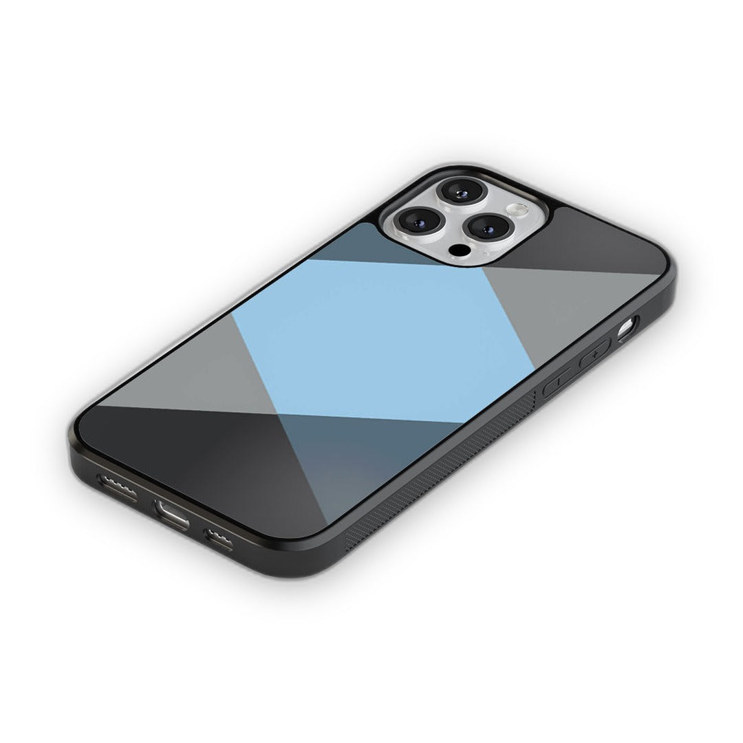 Criss Cross Blue Glass iPhone Case for iPhone 13 Pro | Macmerise