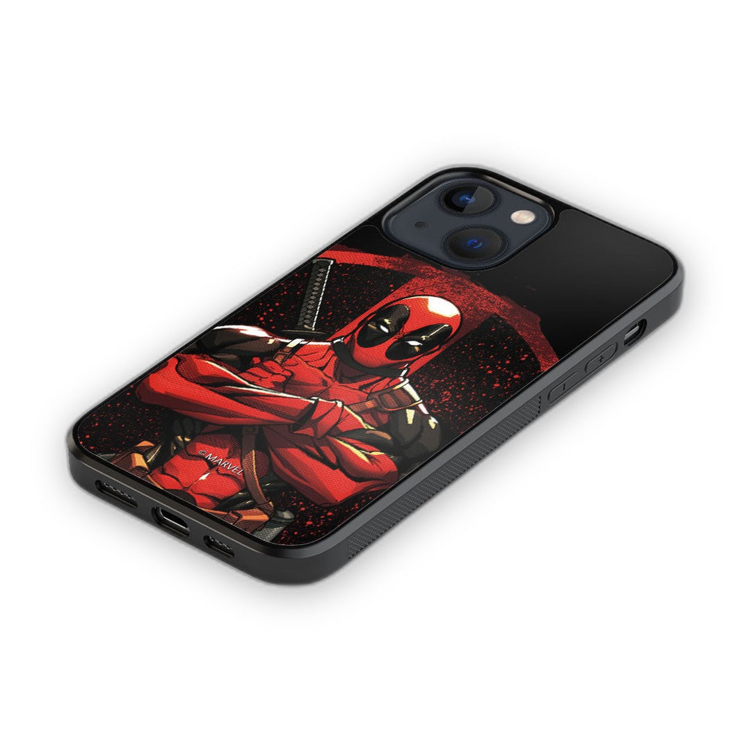 Deadpool Stance Glass iPhone Case for iPhone 13 Mini | Macmerise