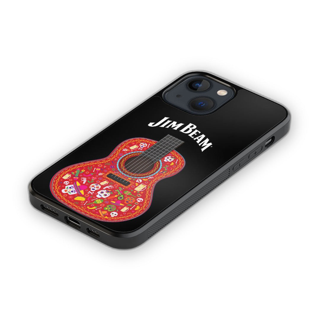 Jim Beam Guitar Black Glass iPhone Case for iPhone 13 Mini | Macmerise