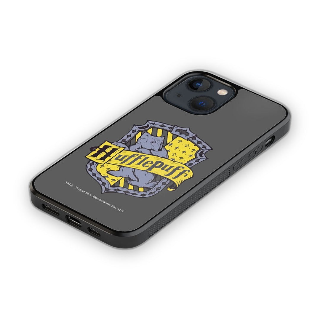 Crest Hufflepuff Glass iPhone Case for iPhone 13 Mini | Macmerise