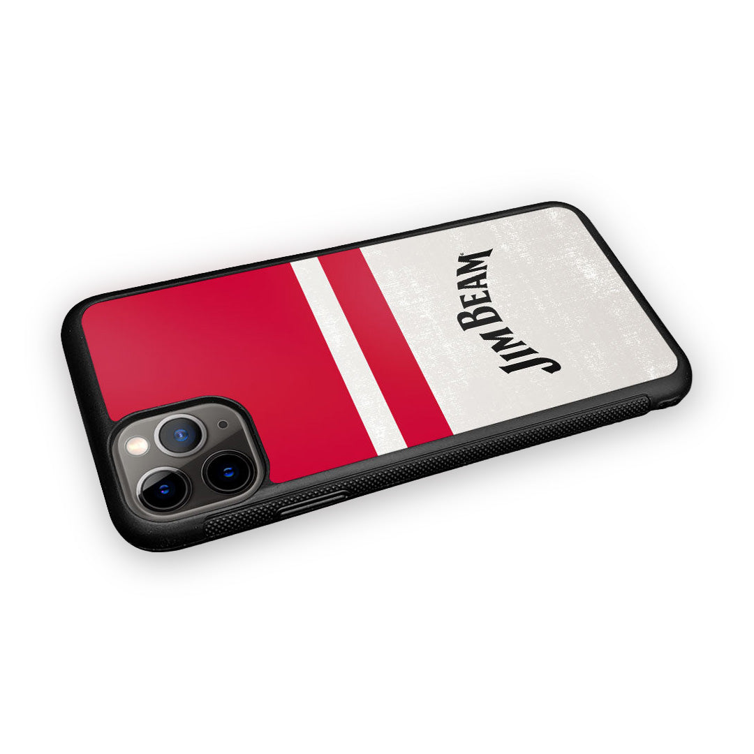 Jim Beam White Stripes Glass iPhone Case for iPhone 11 Pro | Macmerise