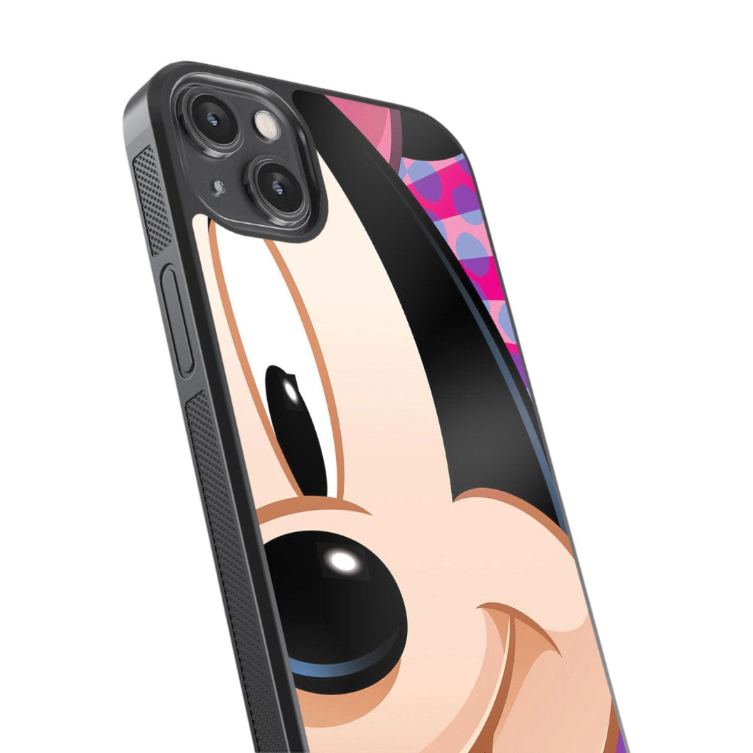 Zoom Up Minnie Glass iPhone Case for iPhone 14 Plus | Macmerise