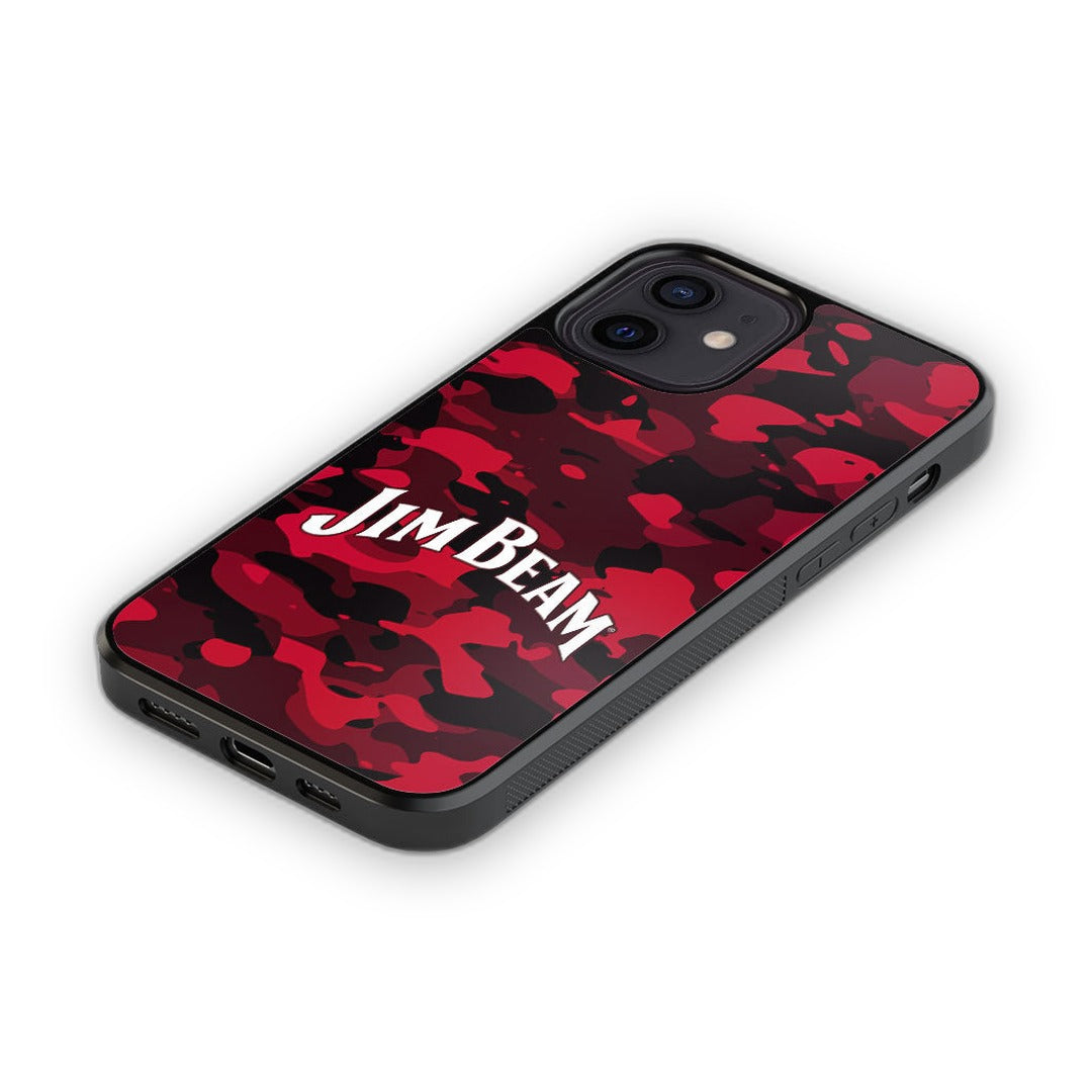 Jim Beam Camo Red Glass iPhone Case for iPhone 12 Mini | Macmerise