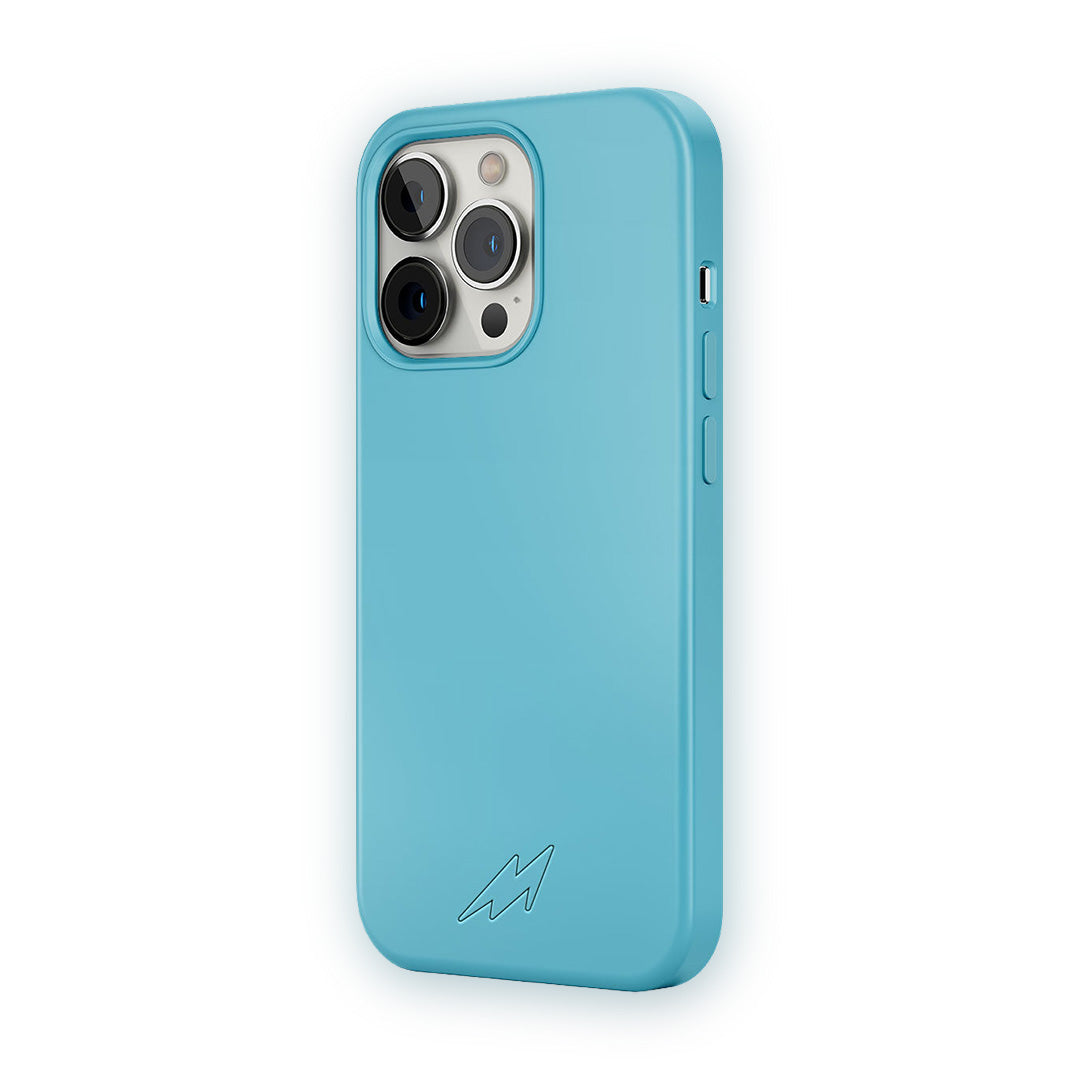 Basics iPhone 13 Pro Silicone Case Sky Blue - back view | Macmerise