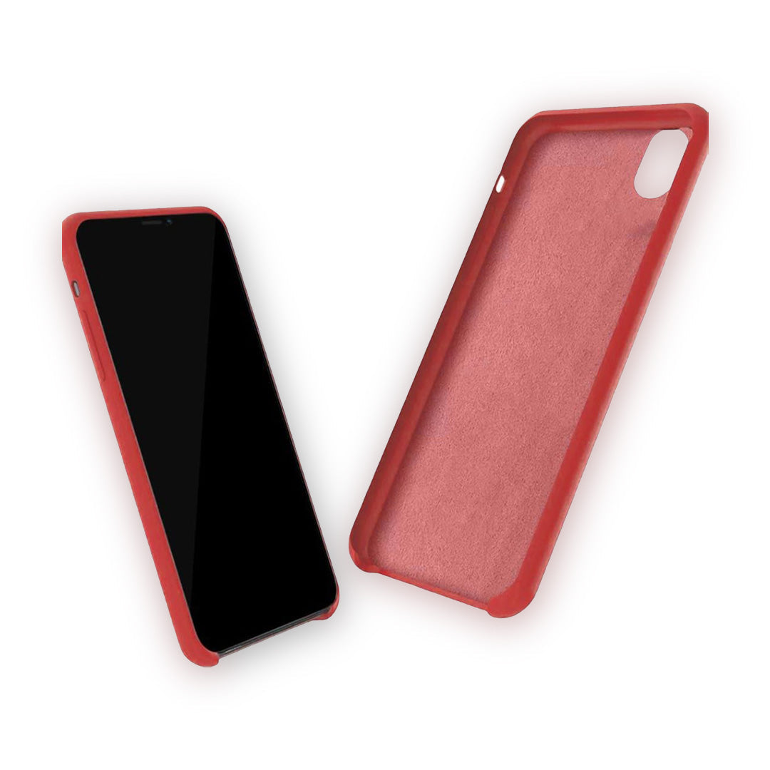 Basics iPhone XS Max Silicone Case Orange - back view | Macmerise