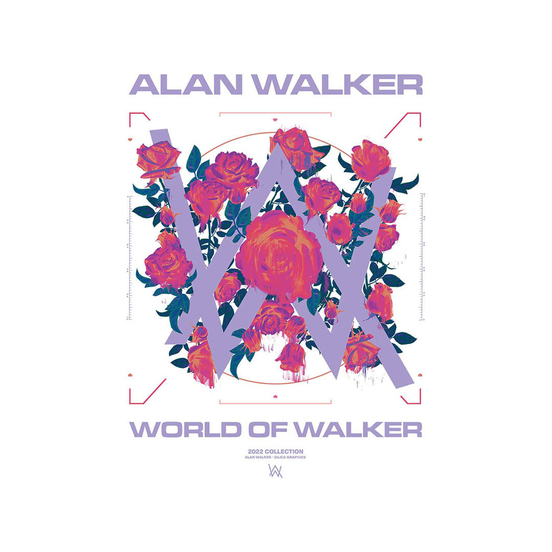 Alan Walker Melting Rose White T-Shirt - back view | Macmerise