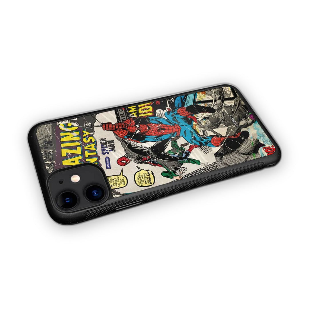 Comic Spidey Glass iPhone Case for iPhone 11 | Macmerise