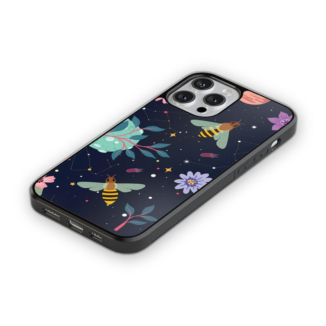 Space Bees Glass iPhone Case for iPhone 12 Pro | Macmerise