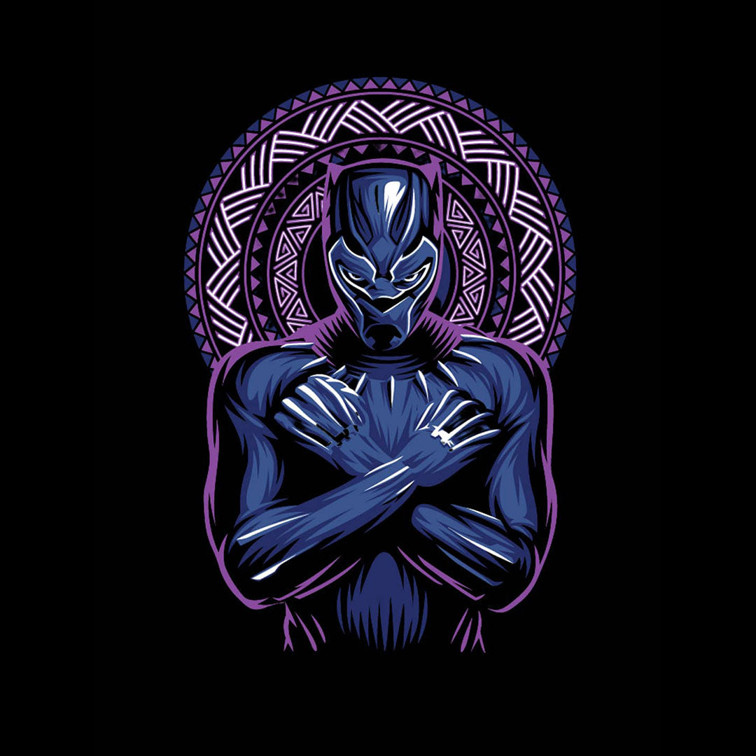 Marvel King of Wakanda Black T-Shirt - back view | Macmerise