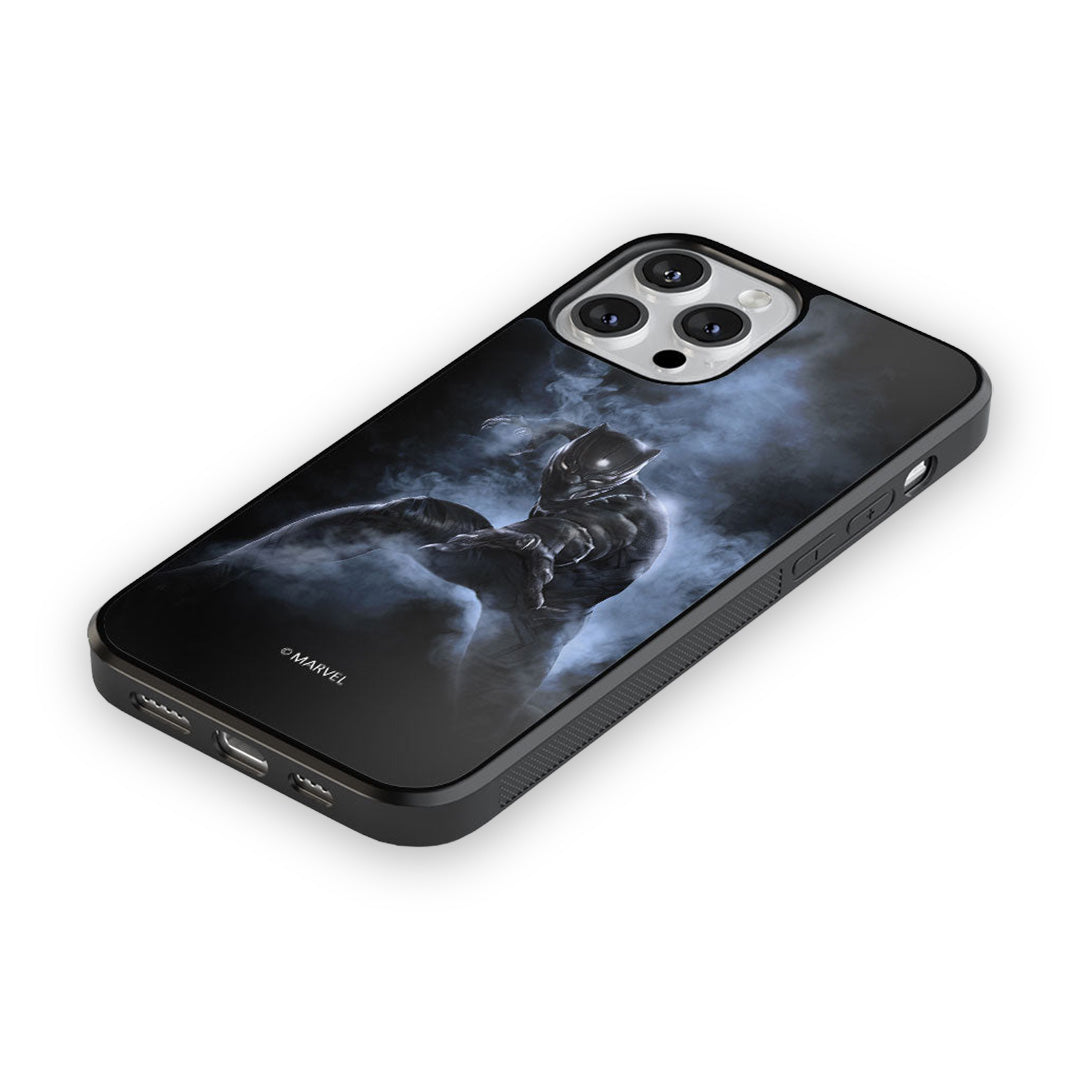 Black Panther Attack Glass iPhone Case for iPhone 13 Pro | Macmerise