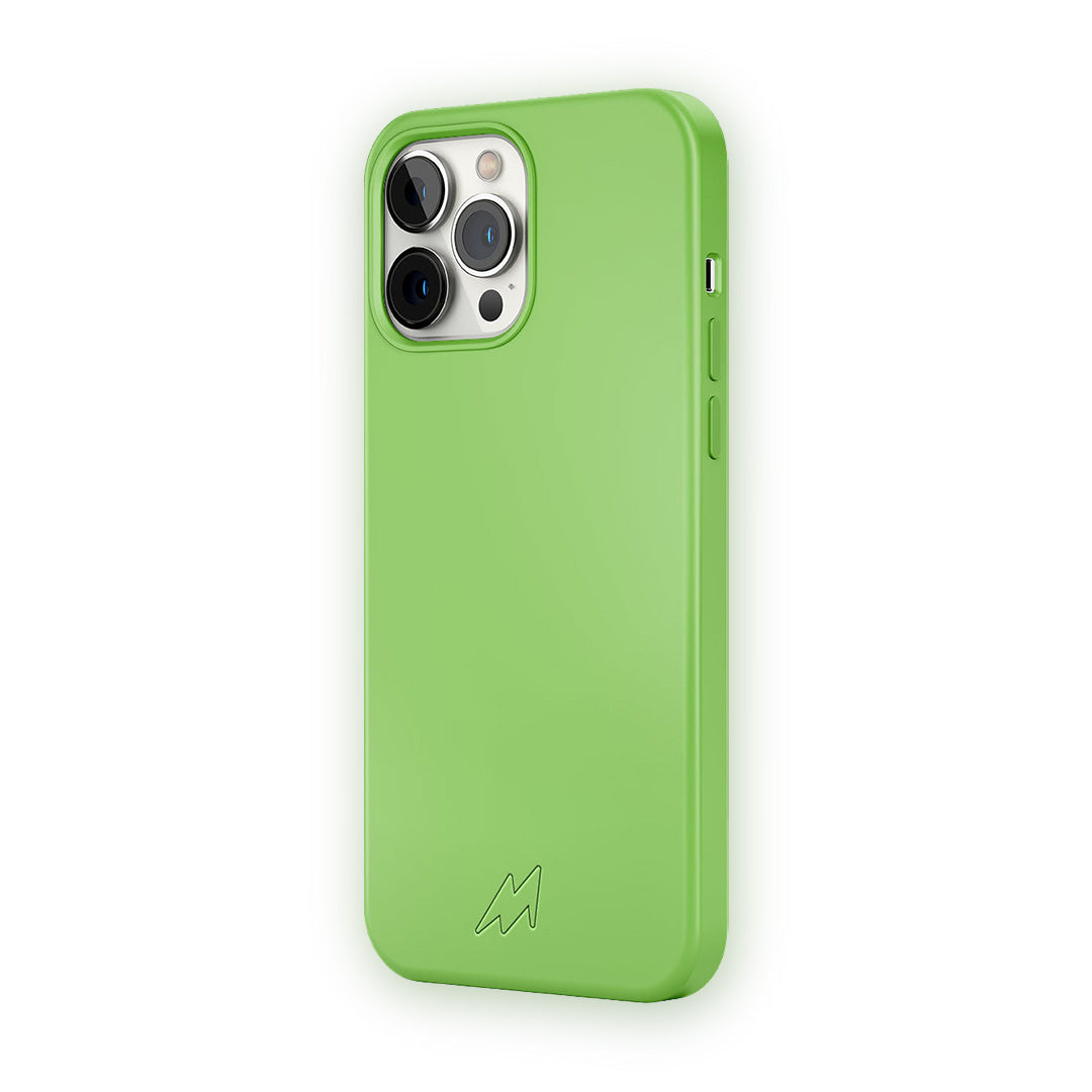 Basics iPhone 13 Pro Max Silicone Case Leaf Green - back view | Macmerise