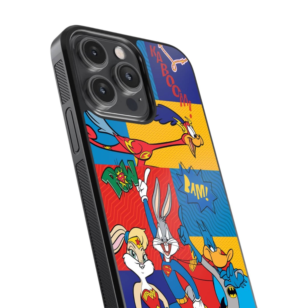 Justice League Shuffle Glass iPhone Case for iPhone 14 Pro Max | Macmerise