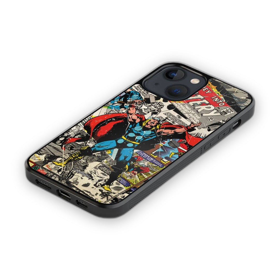Comic Thor Glass iPhone Case for iPhone 13 Mini | Macmerise