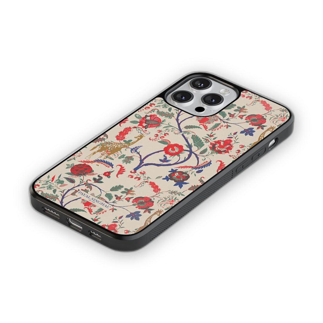 Payal Singhal Giraffe Print Glass iPhone Case for iPhone 13 Pro | Macmerise