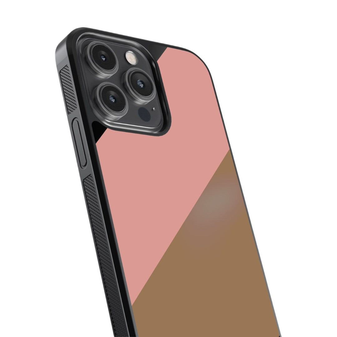 Slanted Brown Pink Glass iPhone Case for iPhone 14 Pro Max | Macmerise