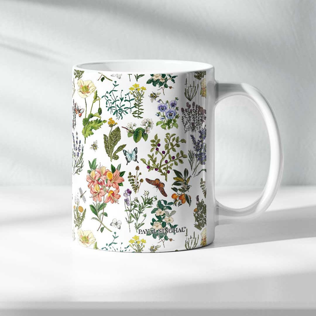 Payal Singhal Titli Coffee Mug White - side view | Macmerise