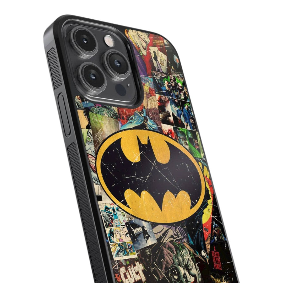 Comic Bat Glass iPhone Case for iPhone 14 Pro Max | Macmerise