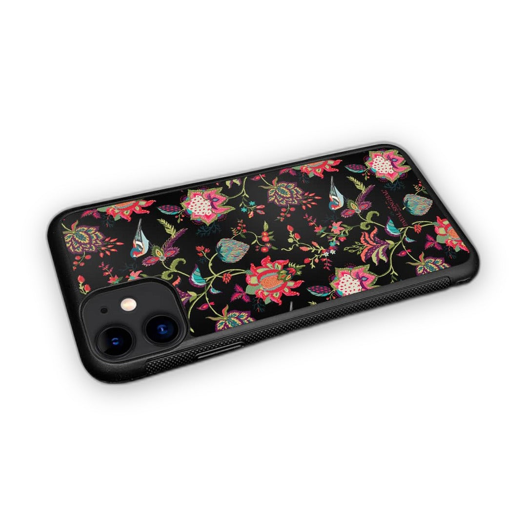 Payal Singhal Chidiya Black Glass iPhone Case for iPhone 11 | Macmerise