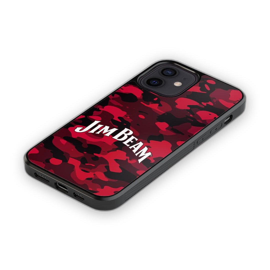 Jim Beam Camo Red Glass iPhone Case for iPhone 12 | Macmerise