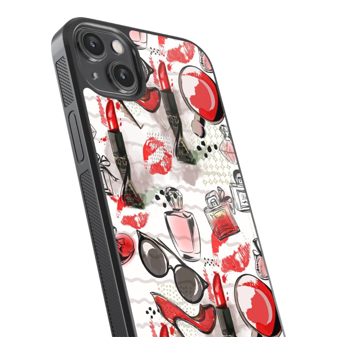 Fashionista Essentials Glass iPhone Case for iPhone 14 Plus | Macmerise
