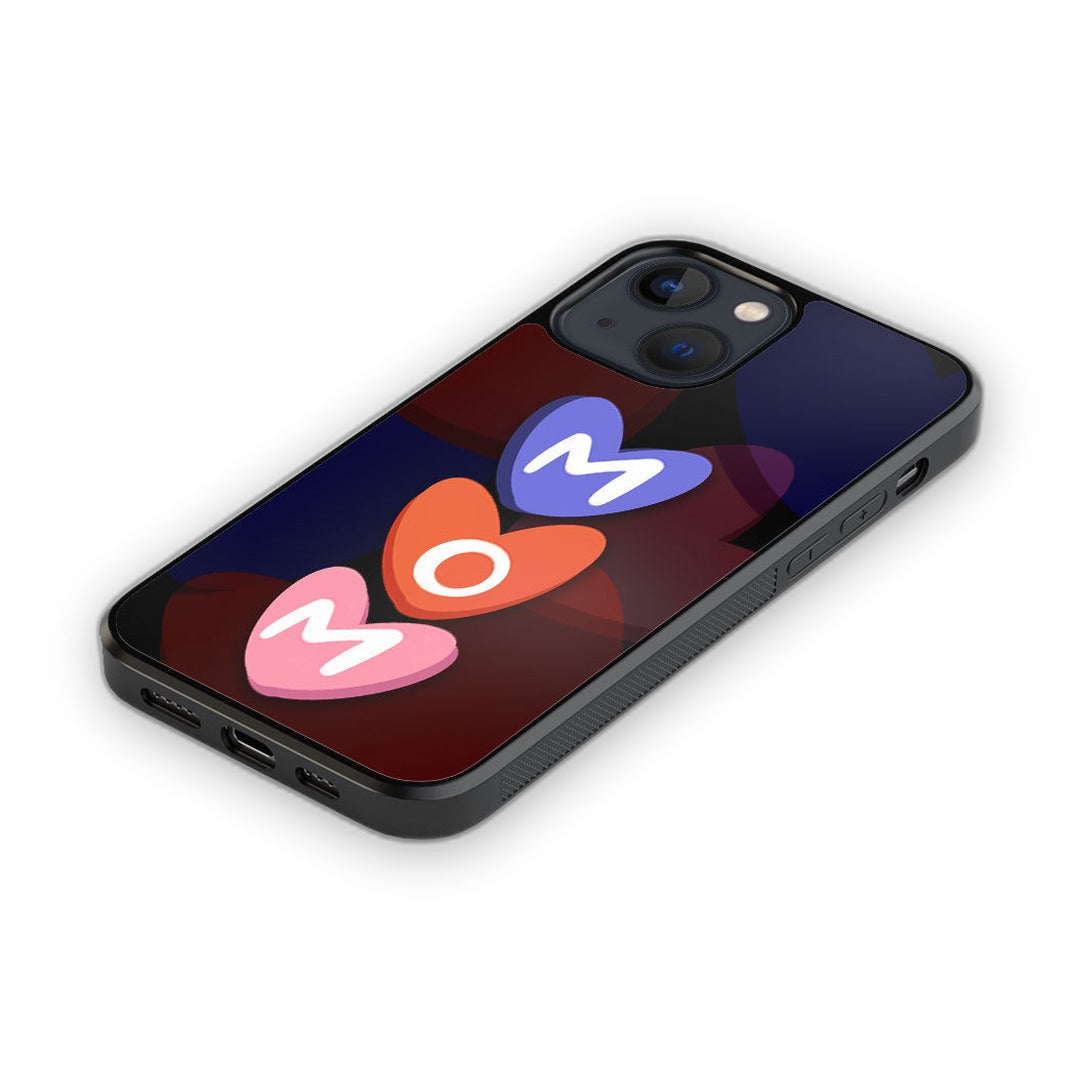 Heart Mom Glass iPhone Case for iPhone 13 Mini | Macmerise